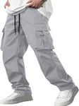 IndoPrimo Men Cargo || Men Cargo Pants || Men Cargo Pants Cotton || Cargos for Men || Men Cargo Trouser Grey