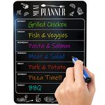 Weekly Meal Planner Dry Erase Board A4 for Fridge Kitchen - Blackboard Magnetic Meal Planner for Refrigerator Dry Erase - Weekly Meal Planner and Grocery List - Fridge Meal Planner Magnet