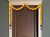 JH Gallery Artificial Marigold Garlands Flowers Door Toran Door Hanging (Orange & Yellow), 42 Inches