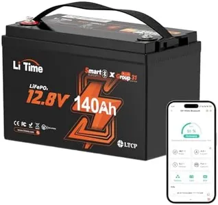 LiTime 12V 140Ah Bluetooth LiFePO4 Lithium Battery 150A BMS deep cycle performance for RV, Travel Trailers, and Trolling Motor. (Group 31)