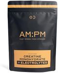 AM:PM Nutrition Creatine Monohydrate + Electrolytes Powder for Enhanced Athletic Performance - Unflavoured Blend Supporting Muscle Growth, Strength & Recovery - Vegan, Gluten-Free, 60 Servings