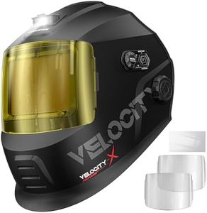 ARCCAPTAIN Intelligent Welding Helmet, 4.6" x 3.2" Large Viewing Screen Auto-Shade Welding Hood with Internal Display, True Color 1/1/1/1, 1/30000s Response, Memory & Gradient, Built-in LED Light
