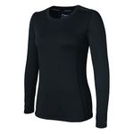 Terramar Vertex Expedition Weight Long Sleeve Tops, Black, Small/(6-8)