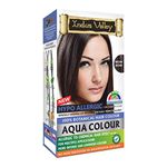 Indus Valley Aqua Hair Color Gray Coverage Hair Dye Allergy Free Hair Color (Medium Brown)