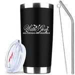 With God All Things Are Possible Inspirational Tumblers with Lid & Straw 20 oz | Insulated Stainless Steel Vacuum Wine Tumbler Coffee Mug | Best Christian Religious Gifts For Women Men (Black)