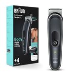 Braun Body Groomer Series 5 5360,Body Groomer Hair Trimmer For Men,For Chest,Armpits,Groin,Skinsecure Technology For Gentle Use&Clean Shave Attachment,Waterproof,Cordless With 100-Min Run Time