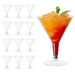 MATANA 96 Premium Plastic Martini Glasses for Cocktails & Dessert, 210ml - Sturdy, Elegant & Reusable - Weddings, Birthdays, Christmas, Parties & Events (96)