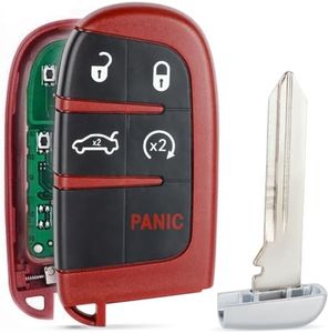 Yewong Proximity Smart Key Fob Replacement Fits for Chrysler 300 Dodge Charger 2011-2018 Challenger 2015-2018 Dart 2014-2016 FCC ID: M3N-40821302 5Buttons 433MHz ID46 Chip