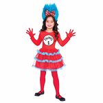 Girls Thing 1 Or 2 Tutu Dress Dr Seuss Cat In The Hat World Book Day Week Carnival TV Film Movie Cartoon Fancy Dress Costume Outfit (8-10 years)