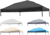 NINAT 1pcs Canopy Replacement Top Tent Top Cover for 10x10ft Pop Up Paty/Tent/Canopy (Vertical Leg) Instant Canopy Top Cover Black Canopy Top Cloth Only