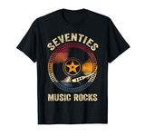 Seventies Music Rocks Shirt Retro 70's Vintage Records T-Shirt