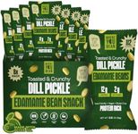 Where You Bean Edamame Beans Snack (Dill Pickle) - Crunchy and Dry Roasted Edamame Beans - High Protein Snacks, Keto and Vegan Healthy Snacks for Adults & Low Carb Snack 0.9 oz (Pack of 8)
