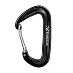 TITECOUGO 12KN Aluminium Carabiner Clip Big Size Carabiners for Backpack Weights Heavy Duty Large Hammock Accessories Dog Black 1 Pack