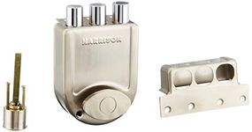 Harrison H-0586 Iron Shield Tri Bolt Main Door Surface Mounted Rim Lock (Silver, 14 Pin, 4 Keys)