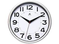 Infinity Instruments Metro Silver 9Inch Resin Wall Clock