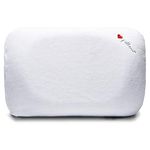 I Love My Pillow King Contour Pillow, White