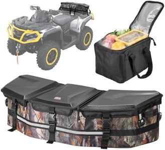 KEMIMOTO Upgraded ATV Cargo Bag, 50L ATV Front/Rear Rack Toolbox Trunk