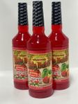 Baja Bob's Wild Strawberry and Daiquiri Margarita Mix Flavor 32oz Bottle - Sugar Free Cocktail Mixer - Keto Friendly - Low Calorie - Low Carb - Non Alcoholic Spirits, Liquor or Margarita Mix (Pack of 3)