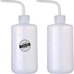 500ml Tattoo Wash Bottle - Yuelong 2Pcs Safety Wash Bottle Watering Tools,Economy Plastic Squeeze Bottle for Medical Label Tattoo Supplies(500ml / 16oz / 1 Bottle)