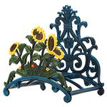 Sungmor Garden Heavy Duty Cast Iron Hose Holder,Wall Mounted Water Hose Reel,Decorative Hose Hanger Rack,Vintage Outdoor Decorations