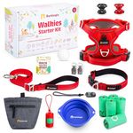 Barkingly. Dog Walking and Training Starter Kit for Puppies and Small Dogs. 15 Premium Accessories in a Brilliant Gift Box. Ideal for New Dog Owners Starting Training. Size S. Red. Puppy Essentials.