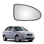 MACZO - orvm Right (Driver) Side Rear View Mirror Glass for Hyundai Verna 2007-2010 Model Type-1