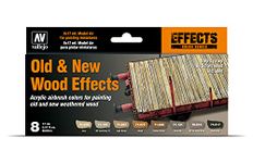 Acrylicos Vallejo"Old & New Wood Effects" Model Air Set, 17 ml (Pack of 8)