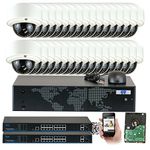 GW Security 32CH 1080P NVR Network IP Security Camera System - 32 x HD 1080P 5.0 Megapixel 2.8~12mm Varifocal Zoom 80ft IR PoE IP Dome Camera + 8TB Hard Drive + 2 x 16 Ports PoE Switch - Support ONVIF P2P Quick QR Code Remote Access