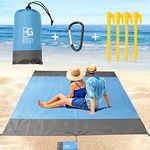 BOGI Sand Proof Beach Blanket, 79" X 83" Large Oversized Waterproof Sandless Beach Mat for 4-8 Adults, Outdoor Lightweight Compact Sand Free Picnic Blanket for Beach Travel Camping Hiking Picnic