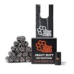 Tuff Pets 50% Stronger Dog Poo Bags | Biodegradable Eco Dog Poo Bags with Tie Handles on a Roll Cornstarch | 16 Dispenser Refill Rolls | Thick Doggy Poop Bags…