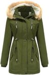 YFFUSHI Women Warm Faux Fur Hooded 