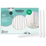 Bolsius 8717847092045 Tapered Candle - White, Box of 100