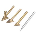 4PCS Plastic Welding Replacement Tips, Soldering Iron Gun Tips, Triangular Copper Head Welder Accessories for Car Bumper Repair