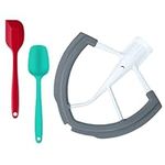 Flex Edge Beater for Kitchen Aid 5.5-6 Qt Bowl-Lift with 2 Rubber Spatula, Flat Beater Paddle with Flexible Silicone Edges Bowl Scraper Kitchen Aid Mixers Accessories