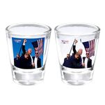 Mr.Ma Rich 2 Pack Trump Shot Glass, Take a Shot for Trump Shot Glasses Set, Donald Trump Shot Glasses, Trump Glassware, Trump Shot, Trump Assassination Fist Pump Fight You Shot Glass (2oz)