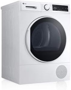 LG RH80T2AP6RM - Secadora de Ropa, 8 Kg, Bomba de Calor y Carga Frontal, Secadora LG Serie 100, 65 dB, Programa de Secado Express, Ahorra Energía y Tiempo, Color Blanco