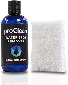 GlasWeld ProClean Hard Water Spot Remover Kit for Water Spots on Glass, Metal & More - Includes Applicator Pad - Water Stain Remover for Glass, Shower Door Cleaner & Car Window