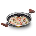 Hawkins Futura 24 cm Uttapam Pan, Pancake Tava, Non Stick Uttapa Tawa, Pancake Pan, Snack Maker, Black (NUP24G)