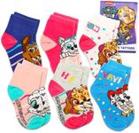 Paw Patrol Socks for Girls - Bundle with 6 Pairs of Paw Patrol Socks Size 4-7 Plus Tattoos for Kids Ages 2T-4T | Paw Patrol Gift Set