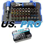 US PRO 43PC Bit Set With Hex Bit Ratchet 1361