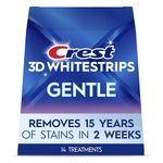 Crest 3D Whitestrips Gentle At-home Teeth Whitening Kit, 14 Treatments, Gently Removes 15 Years of Stains