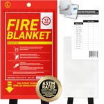 72HRS Fiberglass Large Fire Blanket - Fire Blanket for Home, Kitchen Fire Blanket | Fire Extinguishers Home | Essential Fire Safety Tool, Emergency Fire Blanket Canada | (1PC 1.2x1.2m 47"x47")