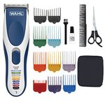 Wahl Colour Pro Cordless Clipper, Hair Clippers for Men, Men’s Head Shaver, Colour Coded Guide Combs, Clippers for Family Hair Cuts, Easy Home Haircutting