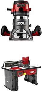 SKIL 10 Amp Fixed Base Corded Router with Portable Router Table (RT1323-00 & SRT1039)