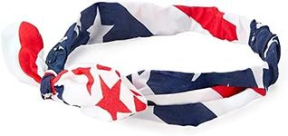 Juvale 12 Pack American Flag Bandana Headbands for National Holidays, and President Vote Campaign 2024, Red, White, and Blue Hair Accessories for Women, Ideal for 4th of July, Veterans Day