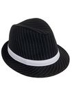 Loftus International 1920s Gangster Mob Boss Costume Pinstripe Fedora Black White One Size Novelty Item