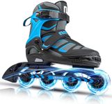 Nyctus Inline Skates for Girls Boys Kids, Adjustable Flashing Inline Skates for Children Youth Women Men with Light Up Wheels Indoor and Outdoor