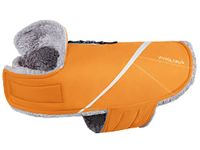 VIVAGLORY Cold Weather Dog Coats, Cozy Water-Repellent Windproof Dog Vest Winter Dog Coat, Warm Pet Apparel for Winter Dog Jacket for Small Dogs with Furry Collar, Orange XS