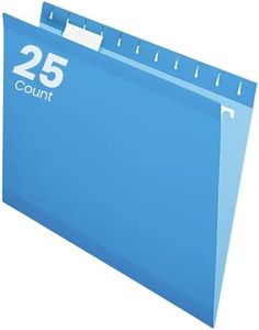 Pendaflex Reinforced Hanging File Folders, Letter Size, Blue, 1/5 Cut, 25/BX (4152 1/5 BLU)