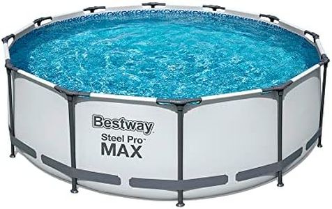 Bestway 56419 Steel Pro MAX Above Ground Swimming Pool, with Filter Pump 12' x 39.5", White
